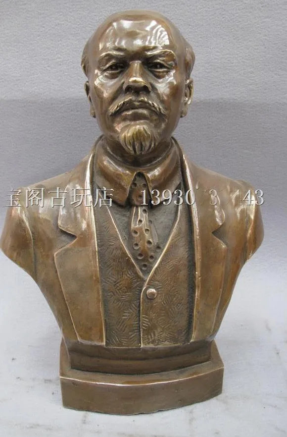 26 CM TALL TOP limited edition collection-the Soviet Union Russia great leader Vladimir Lenin bronze statue