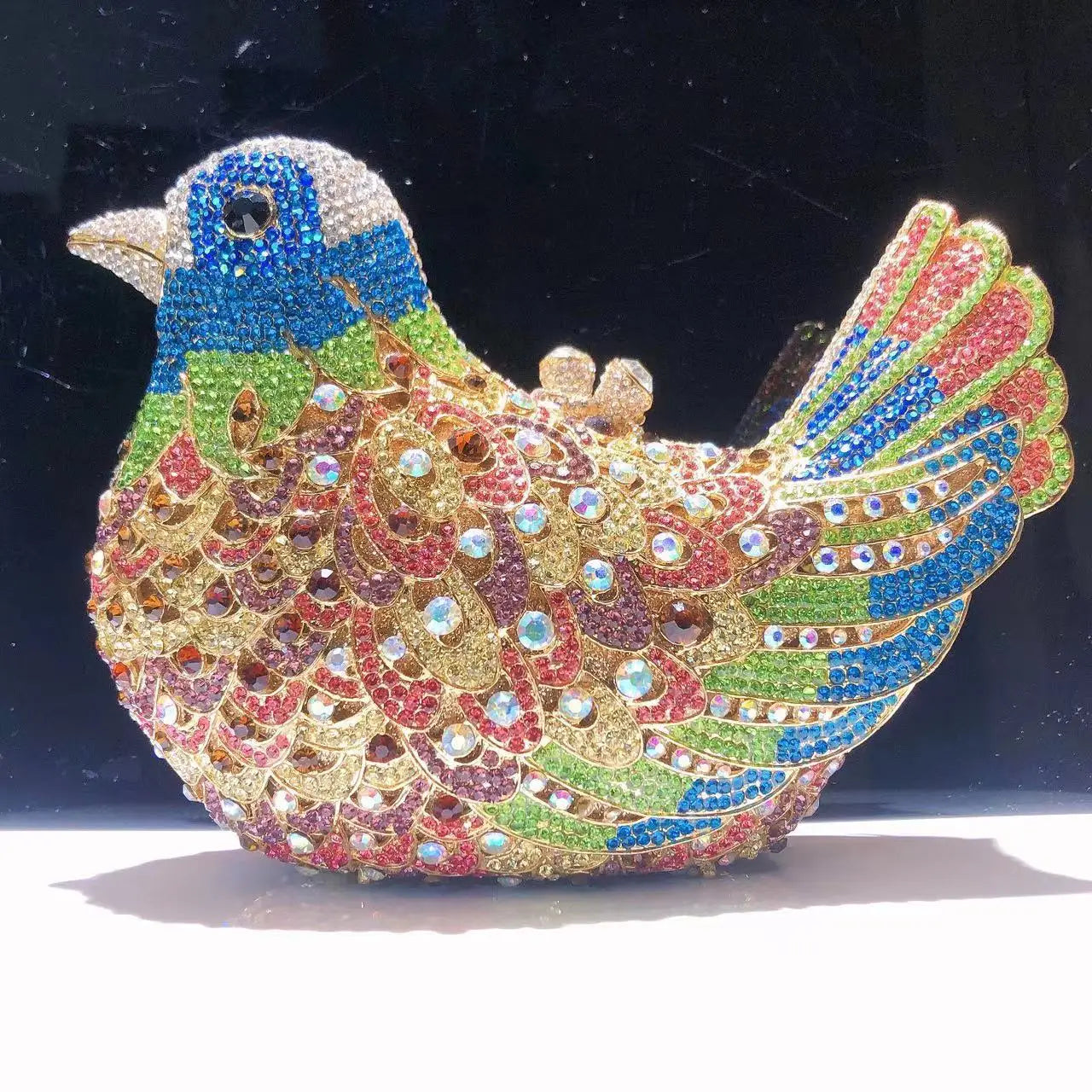 26 Colors Woman Bird Diamond Cute Evening Bag Cocktail Prom Crystal Stone Party Handbag Wedding Bridal Dinner Metal Shinny Purse