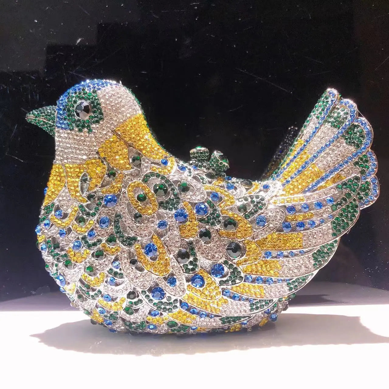 26 Colors Woman Bird Diamond Cute Evening Bag Cocktail Prom Crystal Stone Party Handbag Wedding Bridal Dinner Metal Shinny Purse