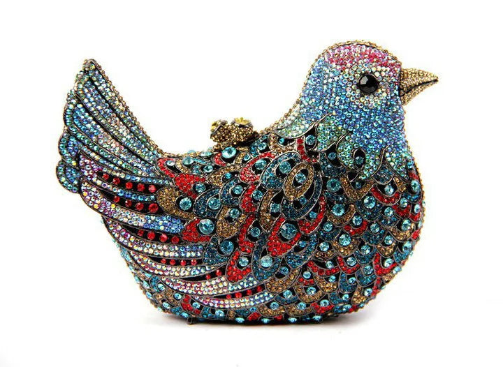 26 Colors Woman Bird Diamond Cute Evening Bag Cocktail Prom Crystal Stone Party Handbag Wedding Bridal Dinner Metal Shinny Purse