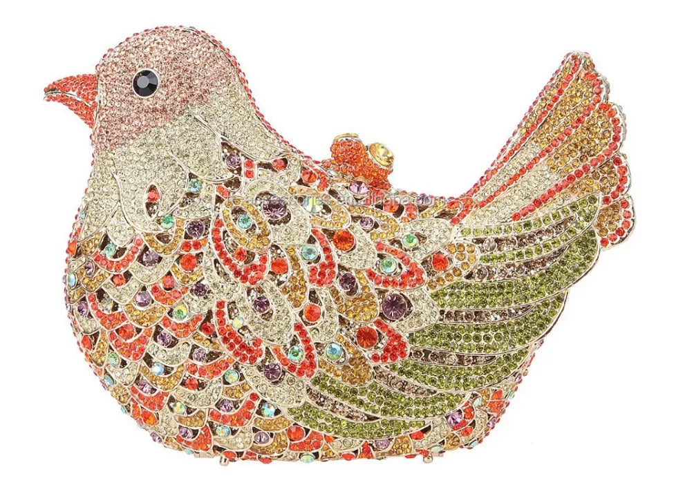 26 Colors Woman Bird Diamond Cute Evening Bag Cocktail Prom Crystal Stone Party Handbag Wedding Bridal Dinner Metal Shinny Purse