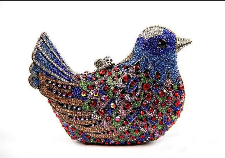 26 Colors Woman Bird Diamond Cute Evening Bag Cocktail Prom Crystal Stone Party Handbag Wedding Bridal Dinner Metal Shinny Purse