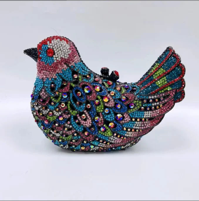 26 Colors Woman Bird Diamond Cute Evening Bag Cocktail Prom Crystal Stone Party Handbag Wedding Bridal Dinner Metal Shinny Purse