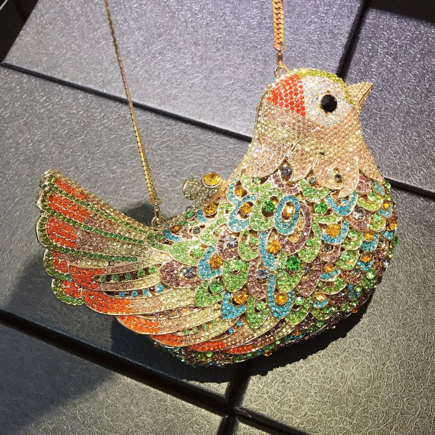 26 Colors Woman Bird Diamond Cute Evening Bag Cocktail Prom Crystal Stone Party Handbag Wedding Bridal Dinner Metal Shinny Purse