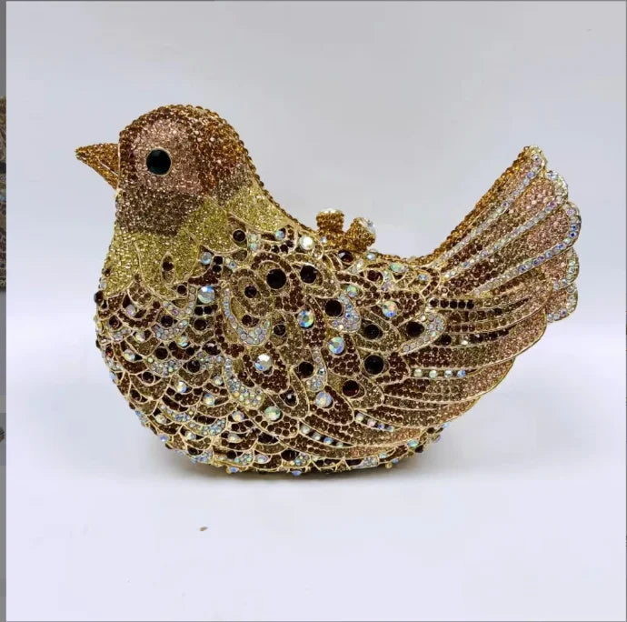 26 Colors Woman Bird Diamond Cute Evening Bag Cocktail Prom Crystal Stone Party Handbag Wedding Bridal Dinner Metal Shinny Purse