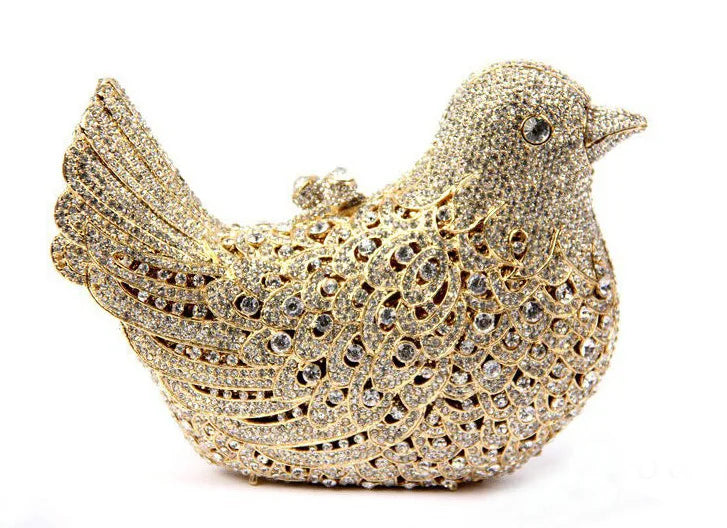 26 Colors Woman Bird Diamond Cute Evening Bag Cocktail Prom Crystal Stone Party Handbag Wedding Bridal Dinner Metal Shinny Purse
