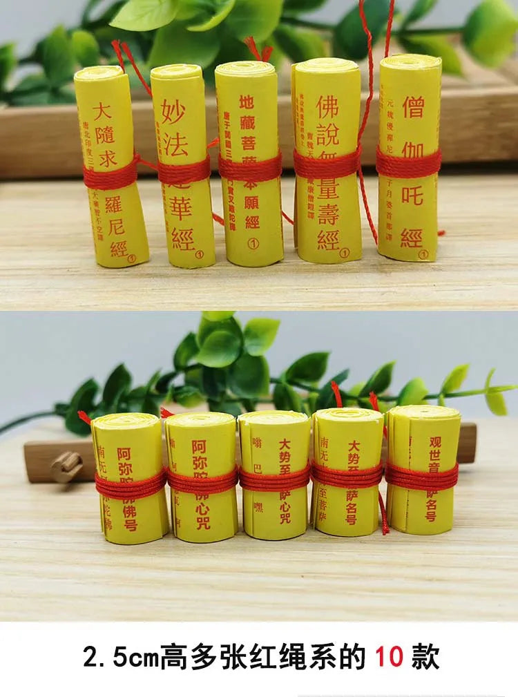 26 style Buddhism BUDDHA GUAN YIN Gods Tathagata Heart Sutra Shurangama Mantra MINI Scriptures rolls talisman For Temple storage