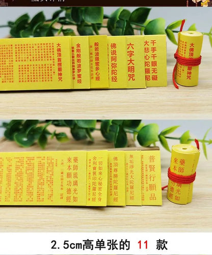 26 style Buddhism BUDDHA GUAN YIN Gods Tathagata Heart Sutra Shurangama Mantra MINI Scriptures rolls talisman For Temple storage