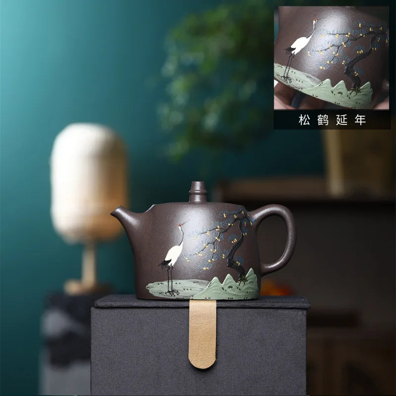 260cc Authentic Yixing Teapot Chinese Healthy Purple Clay Pot Original ore handmade Zisha customization Tea Set Kettle