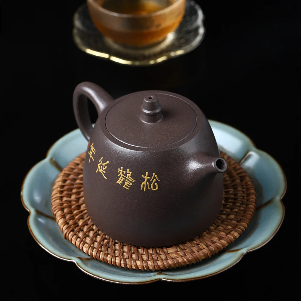 260cc Authentic Yixing Teapot Chinese Healthy Purple Clay Pot Original ore handmade Zisha customization Tea Set Kettle