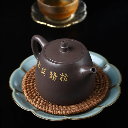 260cc Authentic Yixing Teapot Chinese Healthy Purple Clay Pot Original ore handmade Zisha customization Tea Set Kettle