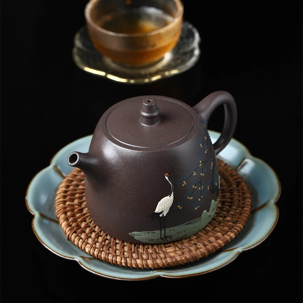 260cc Authentic Yixing Teapot Chinese Healthy Purple Clay Pot Original ore handmade Zisha customization Tea Set Kettle