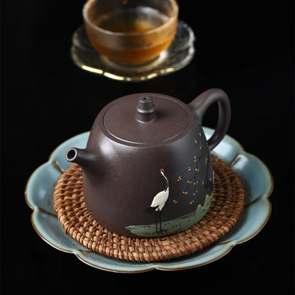 260cc Authentic Yixing Teapot Chinese Healthy Purple Clay Pot Original ore handmade Zisha customization Tea Set Kettle