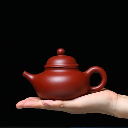 260cc Chinese Yixing Purple Clay Tea Pot Home Dahongpao Customized Teaware Handmade Xishi Teapot Kettle Tea Ceremony