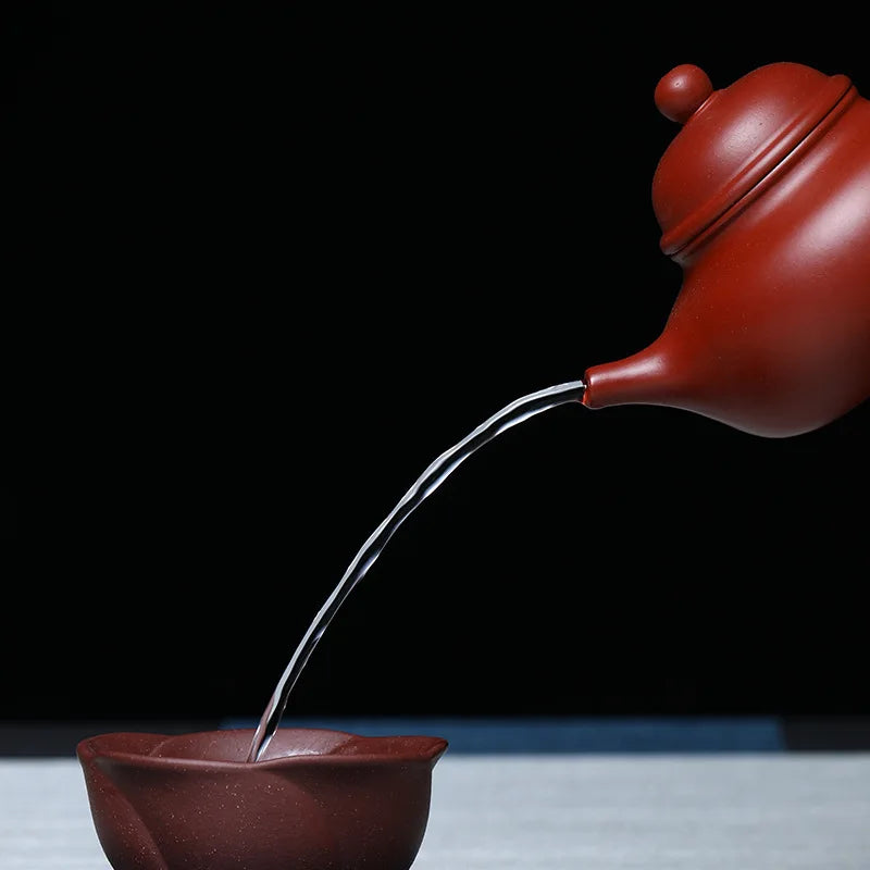 260cc Chinese Yixing Purple Clay Tea Pot Home Dahongpao Customized Teaware Handmade Xishi Teapot Kettle Tea Ceremony