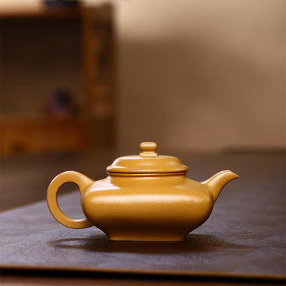 260cc Real Handmade Yixing Kettle Raw Ore Duan Mud Clay Teapot Golden Teaware Kung Fu Zisha Superior Tea Pot