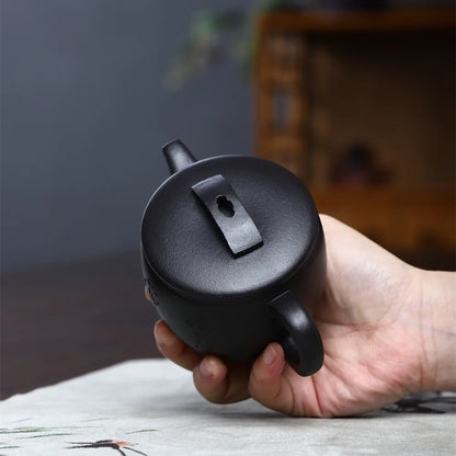 260cc Tradition Yixing Purple Clay Tea Pot Raw Ore Black Mud Kettle Chinese Zisha Tea Set Customized Beauty Teapot
