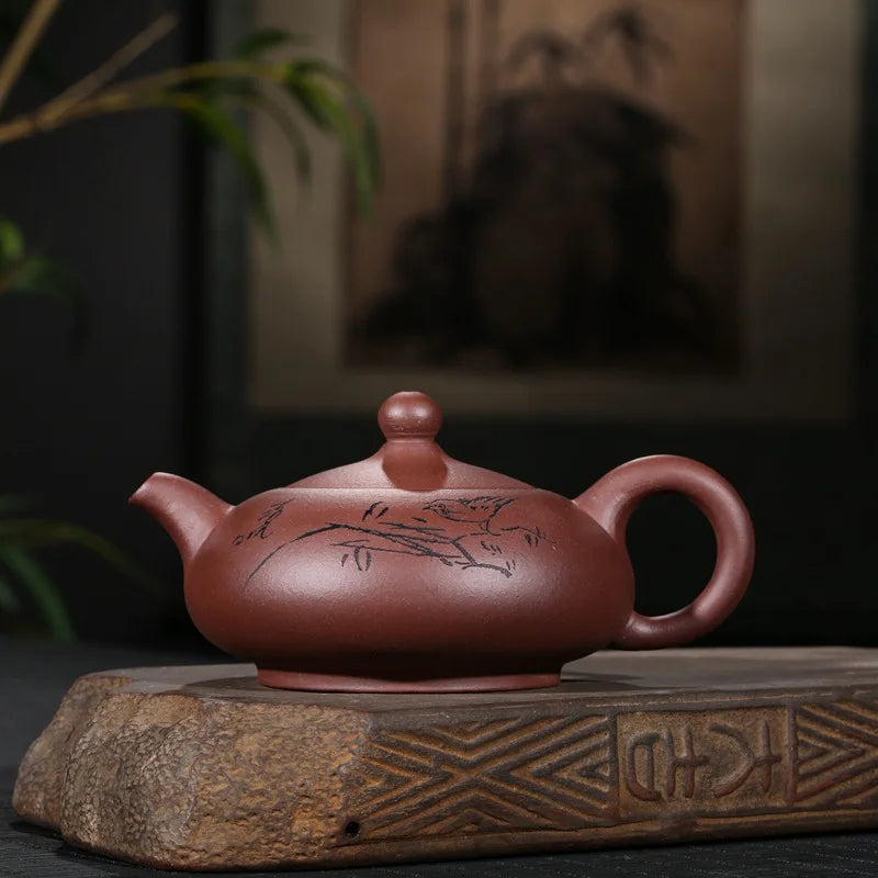 260cc Yixing Black Tea Jinjunmei Purple Sand Handmade Teapot Purple Mud Teaware Beautiful Ceramic Tea-pot