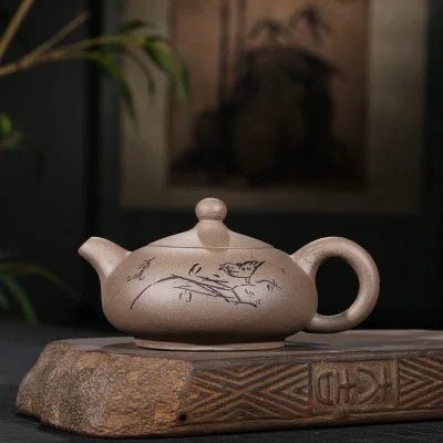 260cc Yixing Black Tea Jinjunmei Purple Sand Handmade Teapot Purple Mud Teaware Beautiful Ceramic Tea-pot