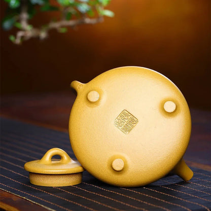 260cc Yixing Purple Clay Teapot Fully Handmade Golden Section Clay Pot Kung Fu Tea Set Teapot Capacity