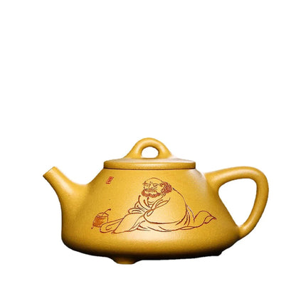 260cc Yixing Purple Clay Teapot Fully Handmade Golden Section Clay Pot Kung Fu Tea Set Teapot Capacity