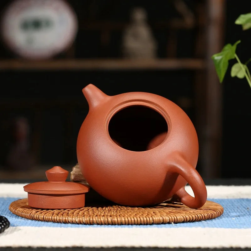 260ml Chinese Purple Clay Teapot Yixing Zisha Tea Set Genuine Clear Cement Half Moon Tea pot free shipping gift box