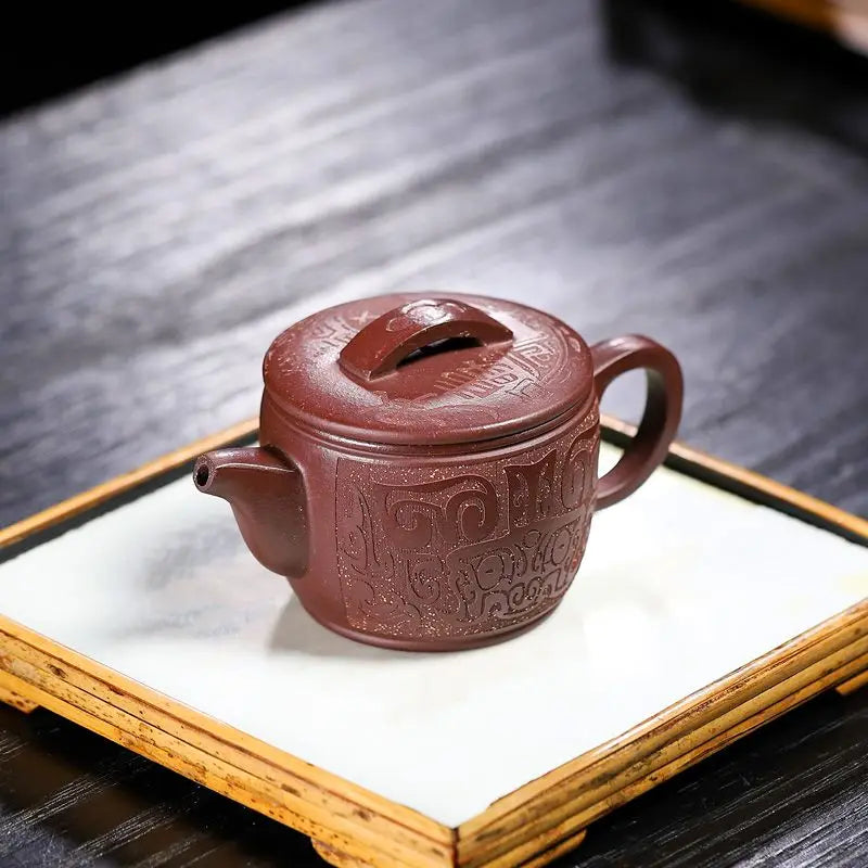 260ml Chinese Yixing Purple Clay Pot Pure Handmade Brewing Teapot Purple Clay Tea Set