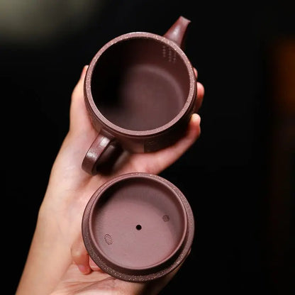 260ml Chinese Yixing Purple Clay Pot Pure Handmade Brewing Teapot Purple Clay Tea Set