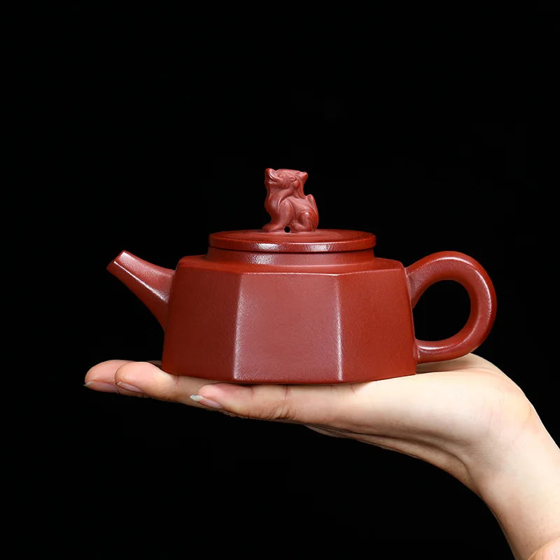260ml Chinese Yixing Purple Clay Tea Pot Home Dahongpao Customized Teaware Handmade Xishi Teapot Kettle Tea Ceremony