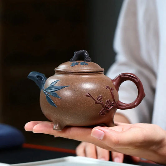 260ml Chinese Yixing Purple Clay Teapot Famous Handmade Tea Pot Raw Ore Old Section Mud Kettle High-end Zisha Tea Set Collection