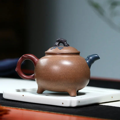 260ml Chinese Yixing Purple Clay Teapot Famous Handmade Tea Pot Raw Ore Old Section Mud Kettle High-end Zisha Tea Set Collection