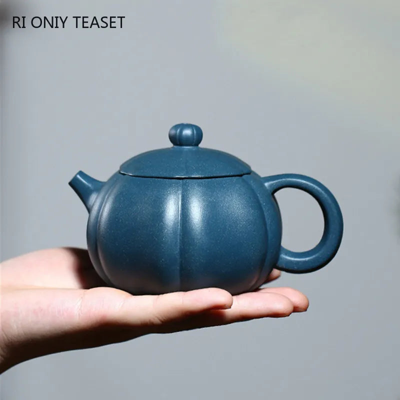 260ml Chinese Yixing Purple Clay Teapots Beauty Kettle Famous Handmade Xishi Tea Pot Raw Ore Azure Mud Zisha Tea Set Teaware