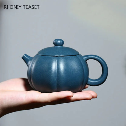 260ml Chinese Yixing Purple Clay Teapots Beauty Kettle Famous Handmade Xishi Tea Pot Raw Ore Azure Mud Zisha Tea Set Teaware