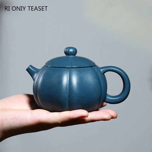 260ml Chinese Yixing Purple Clay Teapots Beauty Kettle Famous Handmade Xishi Tea Pot Raw Ore Azure Mud Zisha Tea Set Teaware
