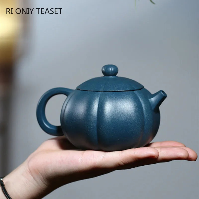260ml Chinese Yixing Purple Clay Teapots Beauty Kettle Famous Handmade Xishi Tea Pot Raw Ore Azure Mud Zisha Tea Set Teaware