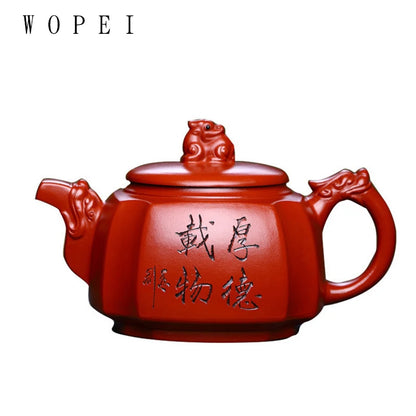 260ml Chinese Yixing Purple Clay Teapots Famous Handmade Dragon Shape Tea Pot Beauty Filter Kettle Zisha Tea Set Customized Gift
