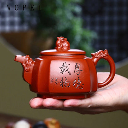 260ml Chinese Yixing Purple Clay Teapots Famous Handmade Dragon Shape Tea Pot Beauty Filter Kettle Zisha Tea Set Customized Gift