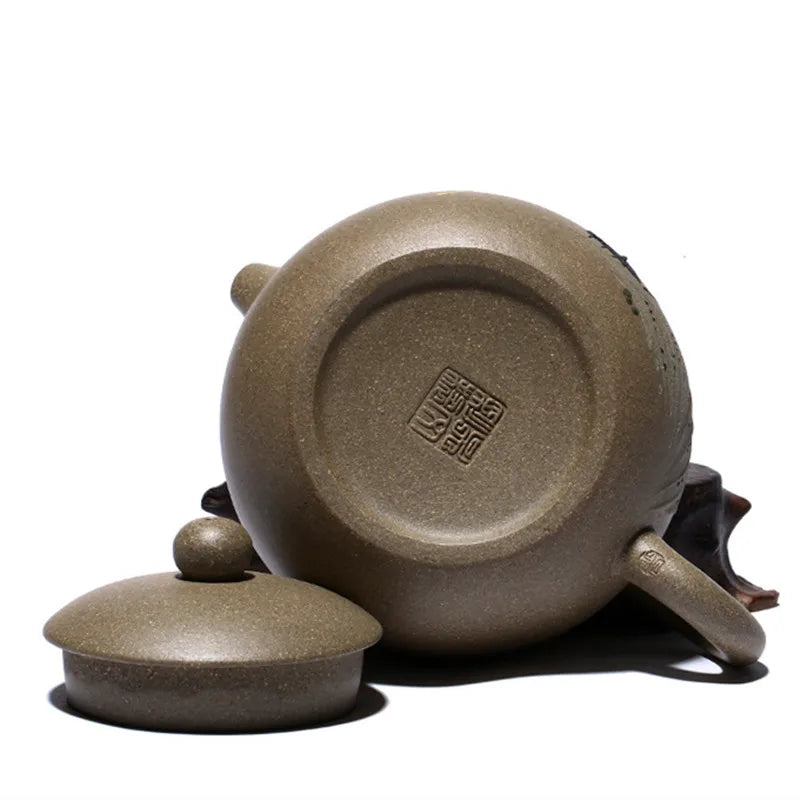 260ml Chinese Yixing Purple Clay Teapots Handmade Raw Ore Xishi Tea Pot Household Zisha Filter Kettle Tea Ceremony Supplies
