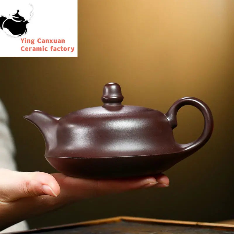 260ml Chinese Yixing Tradition Purple Clay Teapot Famous Handmade Tea Pot Raw Ore Purple Eggplant Mud Kettle Zisha Tea Set Gifts