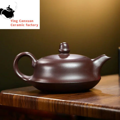 260ml Chinese Yixing Tradition Purple Clay Teapot Famous Handmade Tea Pot Raw Ore Purple Eggplant Mud Kettle Zisha Tea Set Gifts