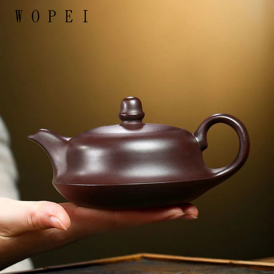 260ml Chinese Yixing Tradition Purple Clay Teapot Famous Handmade Tea Pot Raw Ore Purple Eggplant Mud Kettle Zisha Tea Set Gifts