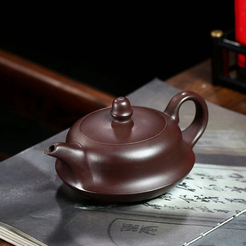 260ml Chinese Yixing Tradition Purple Clay Teapot Famous Handmade Tea Pot Raw Ore Purple Eggplant Mud Kettle Zisha Tea Set Gifts