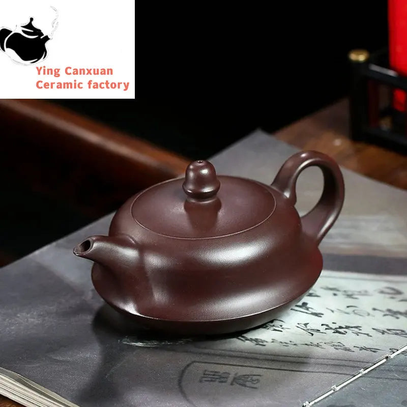 260ml Chinese Yixing Tradition Purple Clay Teapot Famous Handmade Tea Pot Raw Ore Purple Eggplant Mud Kettle Zisha Tea Set Gifts