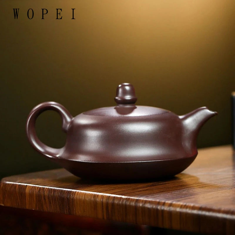 260ml Chinese Yixing Tradition Purple Clay Teapot Famous Handmade Tea Pot Raw Ore Purple Eggplant Mud Kettle Zisha Tea Set Gifts
