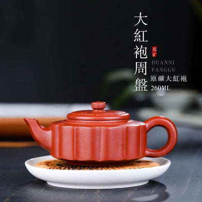 260ml Famous Yixing Purple Clay Teapot Raw Ore Dahongpao Filter Tea Pot Home Zisha Beauty Kettle Chinese Customized Tea Set