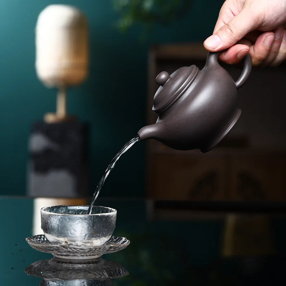 260ml Genuine Yixing City Purple Clay Teapot Chinese Zisha Teapot Master Hand-made Chinese Ceramic Kung Fu tea set