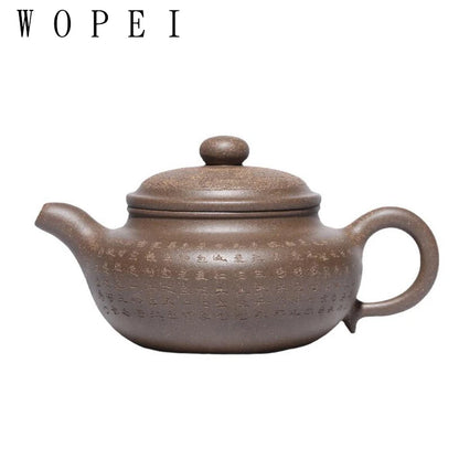 260ml Yixing Famous Purple Clay Teapots Hand-carved Antique Tea Pot Raw Ore Beauty Kettle Chinese Zisha Tea Set Customized Gifts