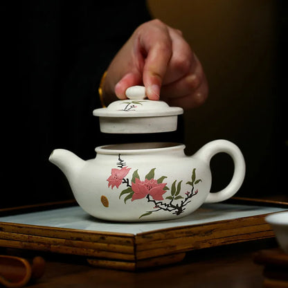 260ml Yixing High-end Purple Clay Teapot Famous Handmade Tea Pot Raw Ore White Duan Mud Kettle Chinese Zisha Tea Set Collection