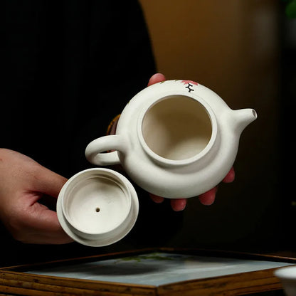 260ml Yixing High-end Purple Clay Teapot Famous Handmade Tea Pot Raw Ore White Duan Mud Kettle Chinese Zisha Tea Set Collection