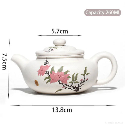 260ml Yixing High-end Purple Clay Teapot Famous Handmade Tea Pot Raw Ore White Duan Mud Kettle Chinese Zisha Tea Set Collection